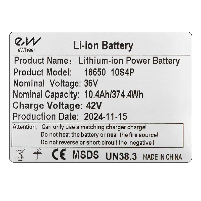 Batterie externe 36v 10.4 à / h [Ewheel]