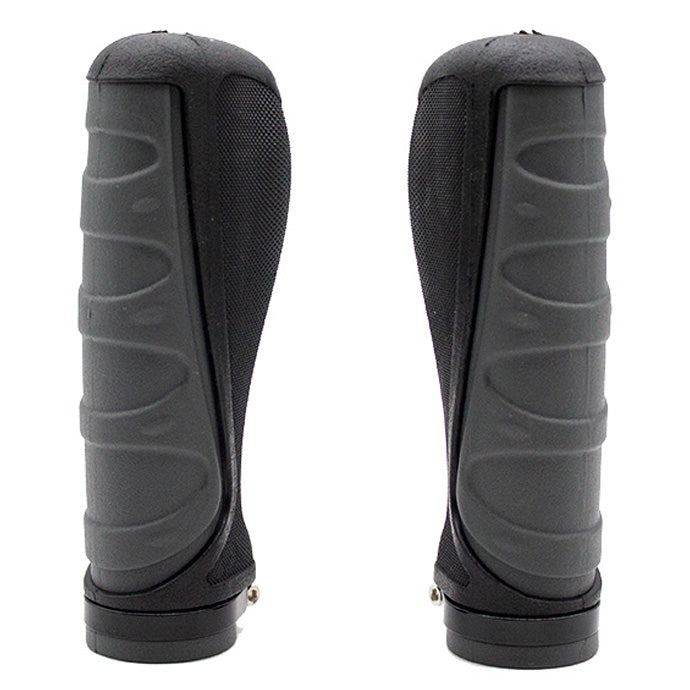Poignées ergonomiques en silicone avec verrouillage gris - 2 Pièces