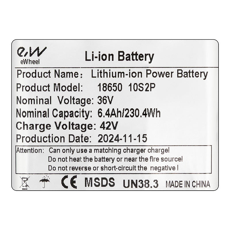 Batterie externe 36v 6.4 à / h [Ewheel]
