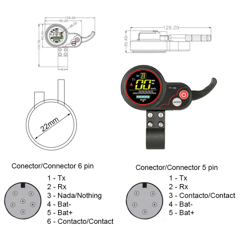 Display TF-100 5 pin