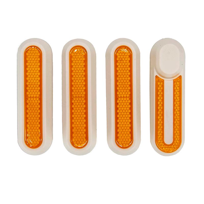 Catadioptre blanc avec réflecteur jaune pour Xiaomi