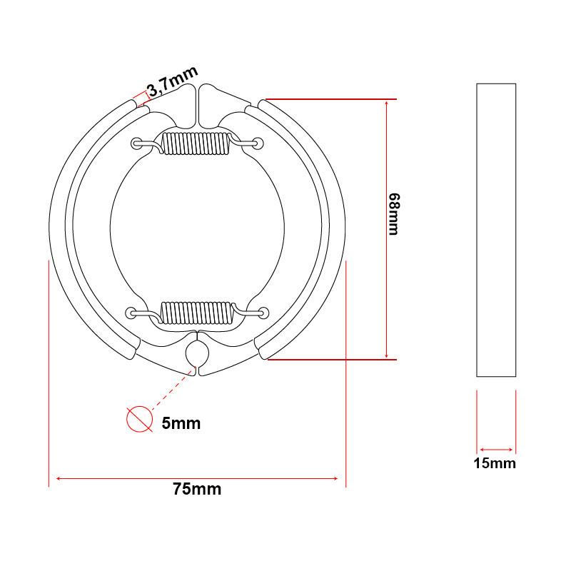 Plaquettes de frein à tambour pour Mi3 lite/Mi4 lite/Motus Scooty 10