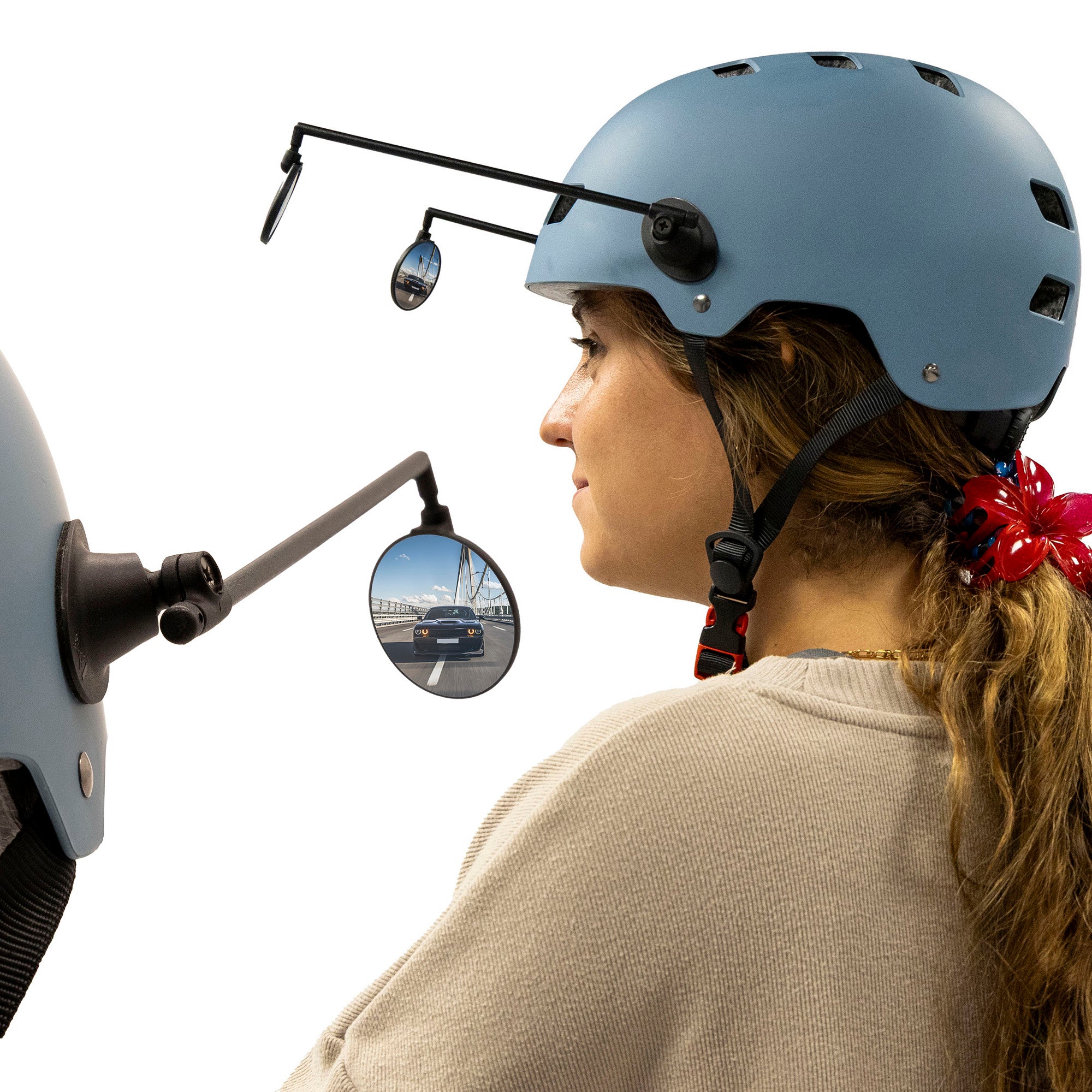 Rétroviseur latéral EWR002 pour casque ? ajustable et amovible