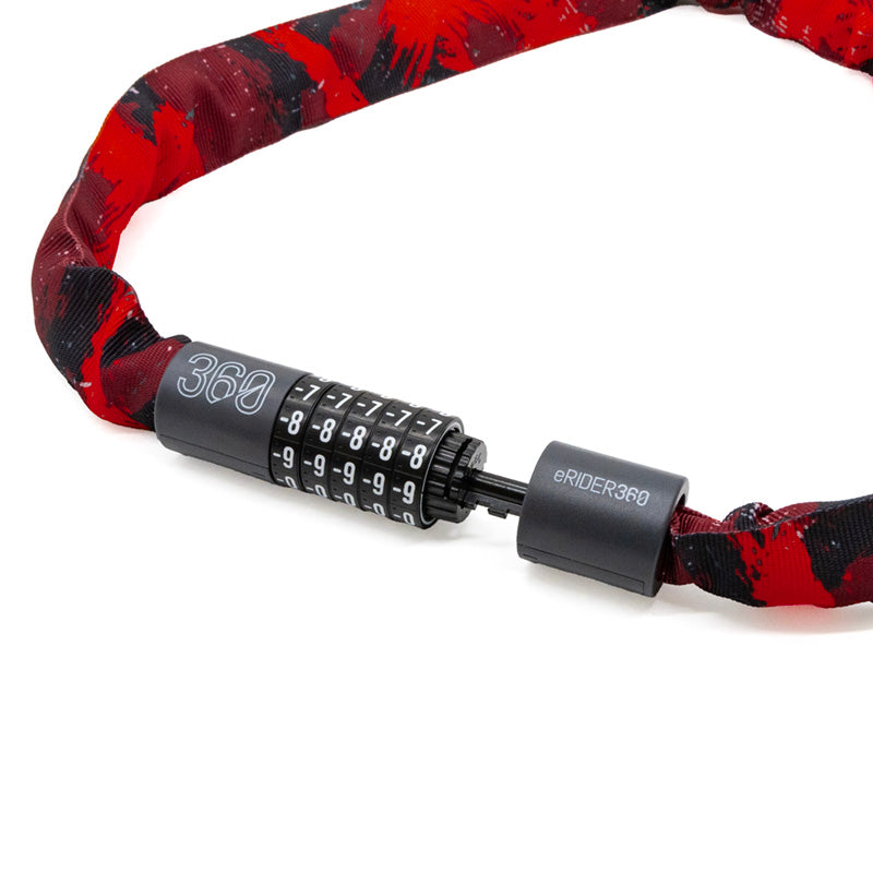 Antivol à code EWLK022 housse tissu rouge
