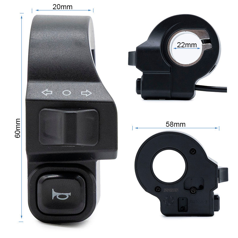Commande de clignotants et klaxon Kukirin G2/G3/G4 (Sans logo)