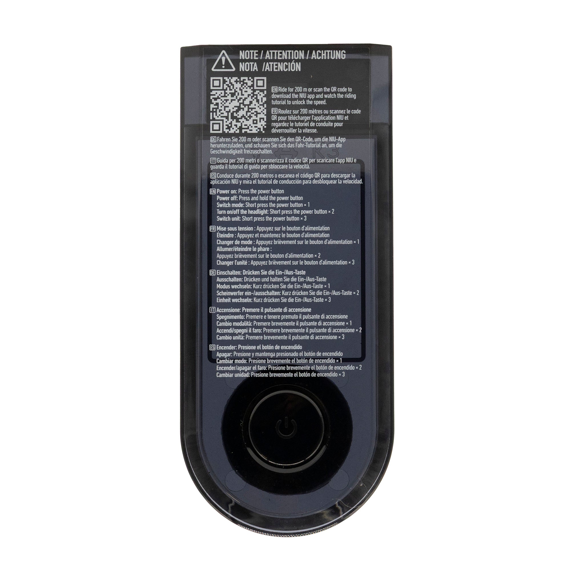 Couvercle d'écran Niu KQi300P