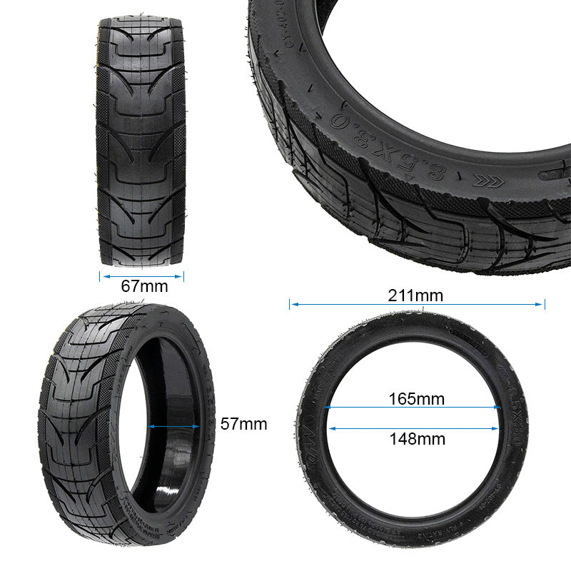 Pneu 8,5x3 tubeless cityroad - avec GEL EWHEEL PANTHERURBAN