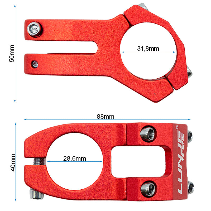 Potence pour guidons de 31,8 mm EWPM-001 rouge