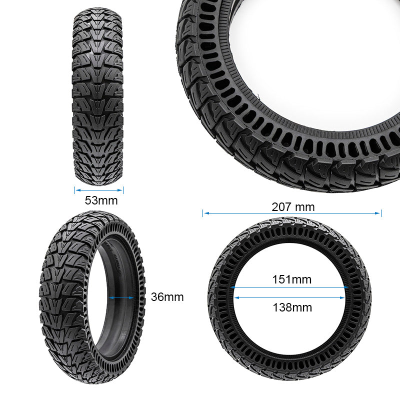 Pneu plein perforé 8,5x2,125/B34mm [Cityneye] - noir