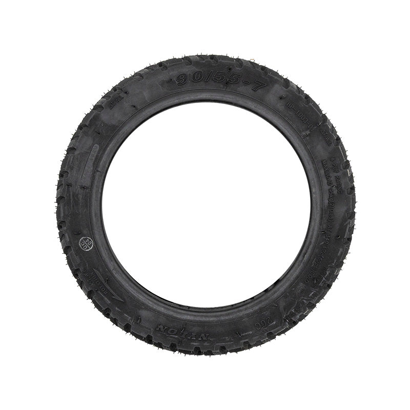 Pneu tubeless off-road 90/55-7 rouge avec gel