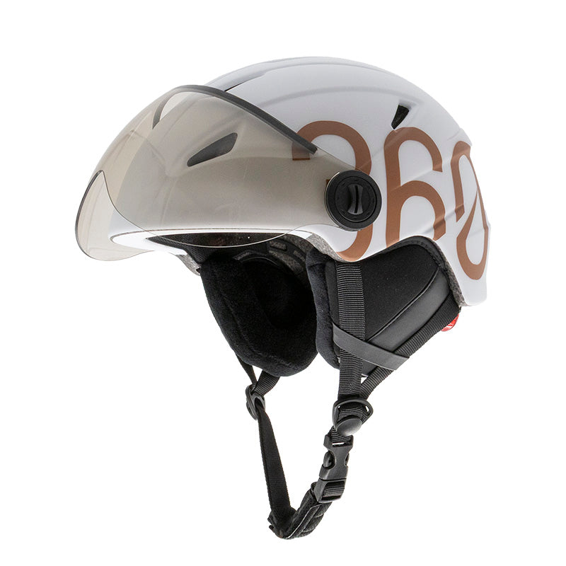 GLOOB Urbain blanc - marron L cache-oreilles amovibles