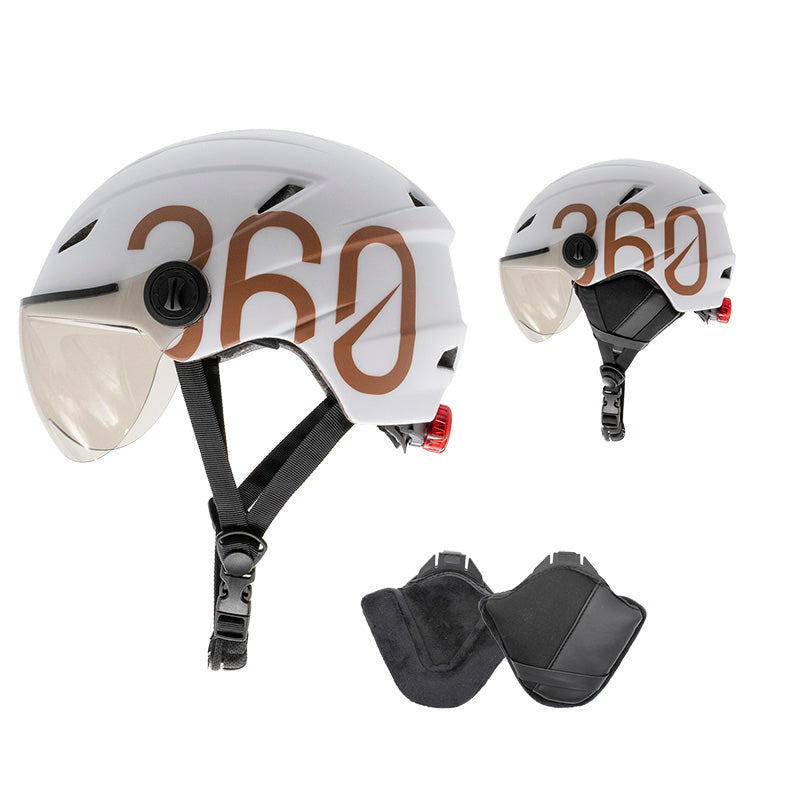 GLOOB Urbain blanc - marron L cache-oreilles amovibles