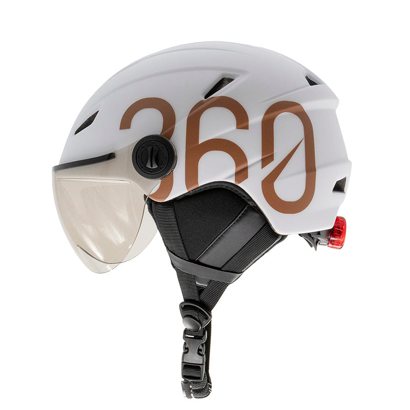 GLOOB Urbain blanc - marron L cache-oreilles amovibles