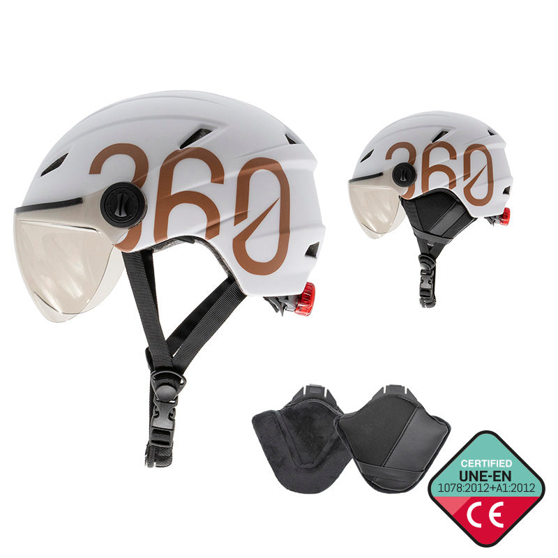 GLOOB Urbain blanc - marron L cache-oreilles amovibles