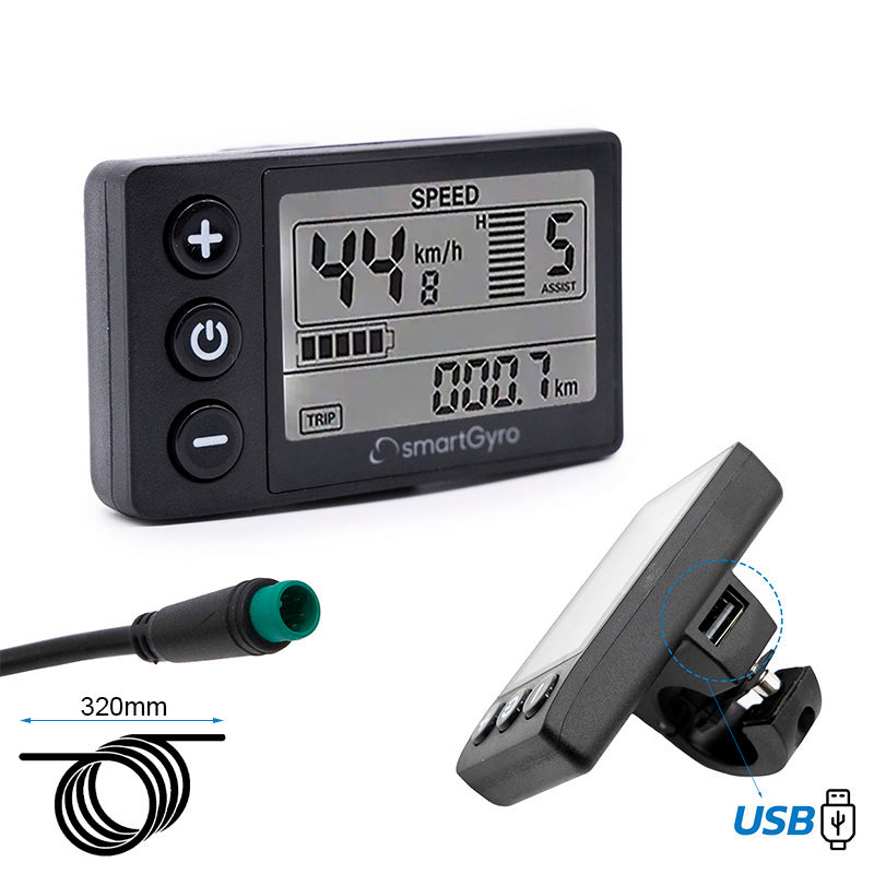 Écran S866 avec câble de connexion étanche avec port USB SmartGyro