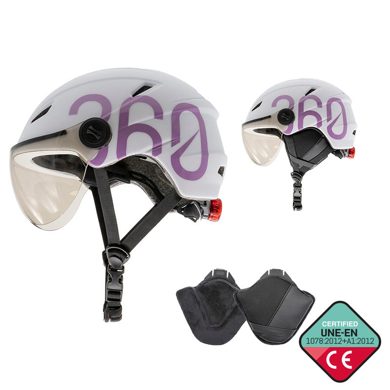 GLOOB Urban blanc - violet L cache oreilles amovibles