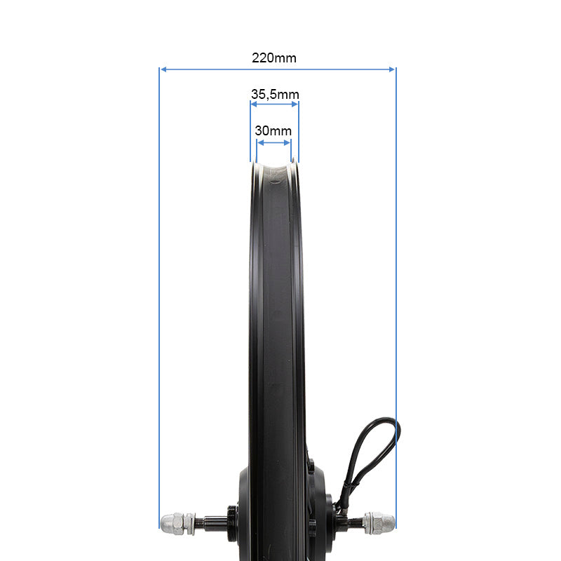 Jante arrière 29x2,4 avec moteur 250W 42Nm ROKTAR/ZEPHIR