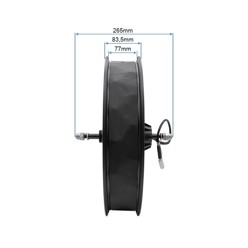 Jante arrière 20x4,0 avec moteur 250W 80Nm COMMANDO/NAVY