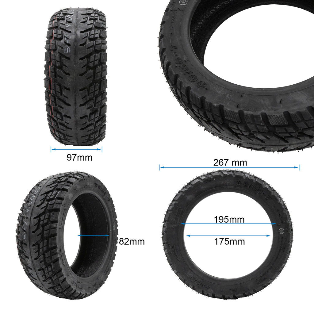 Pneu tubeless off-road 90/55-7 rouge