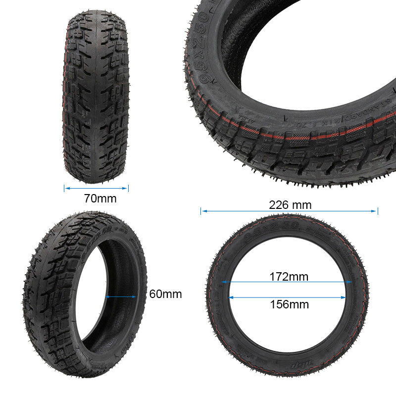 Pneu tubeless off-road 9,5×2,50 avec valve