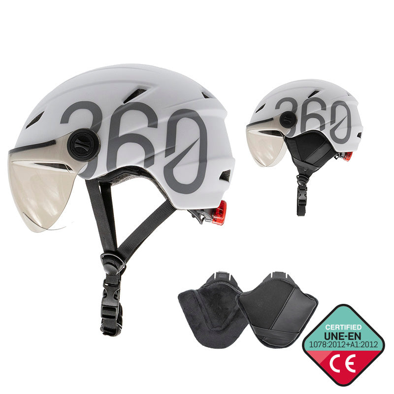 GLOOB Urban blanc - gris L cache-oreilles amovibles