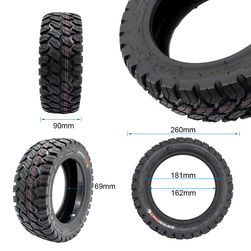 Pneu Tubeless Offroad 90/65-6,5 EWHEEL RHINOTRACK AVEC GEL