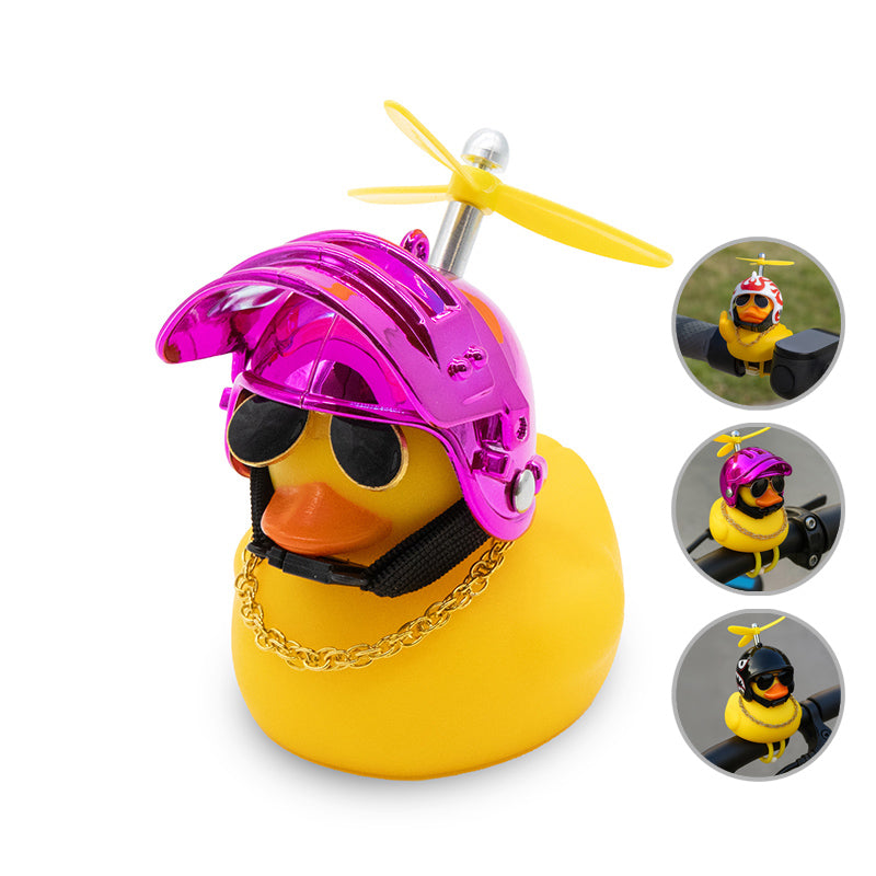 Canard casque hélice violet