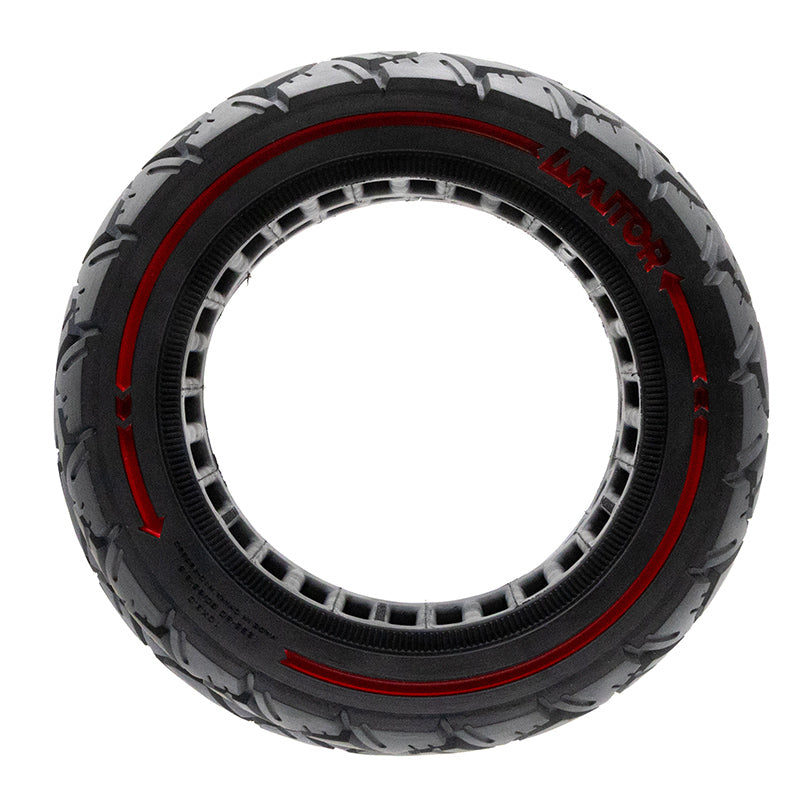 Pneu plein 10×3,0/255×80 (80/65-6) rouge [Amitor]