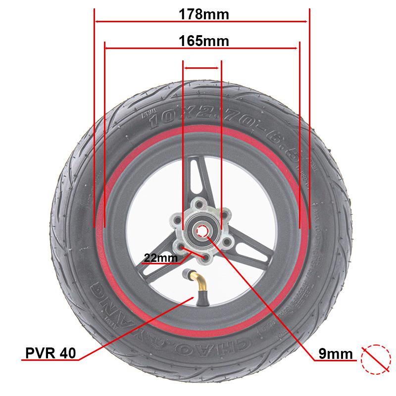 Jante 6,5"/B50 rouge pour Smartgyro et Zwheel