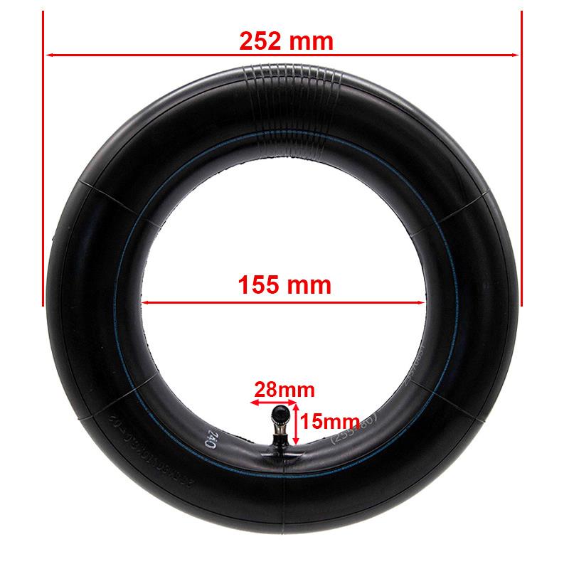 Chambre à air 80/65-6(10×3)(255×80) VC 90×90° [Ewheel]