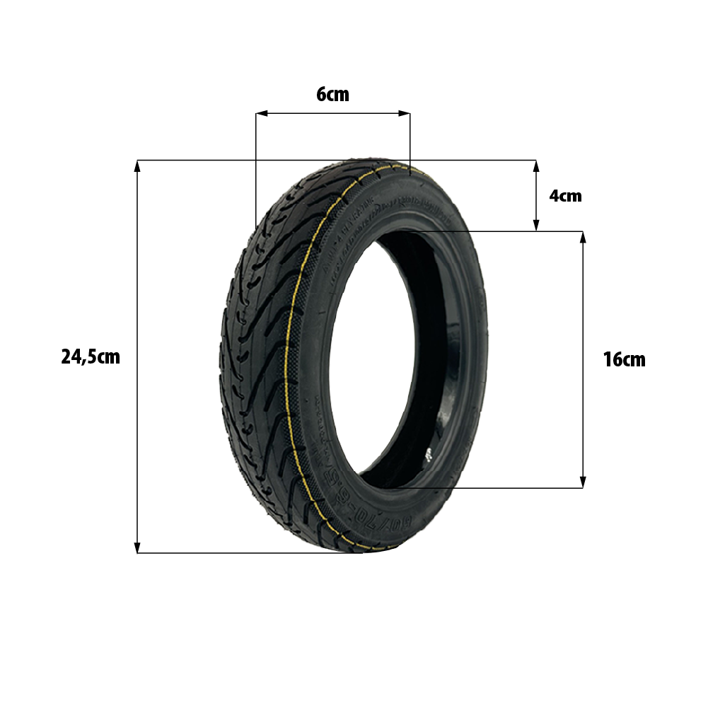 Pneu 60/70-6.5 tubeless avec gel pour Ninebot