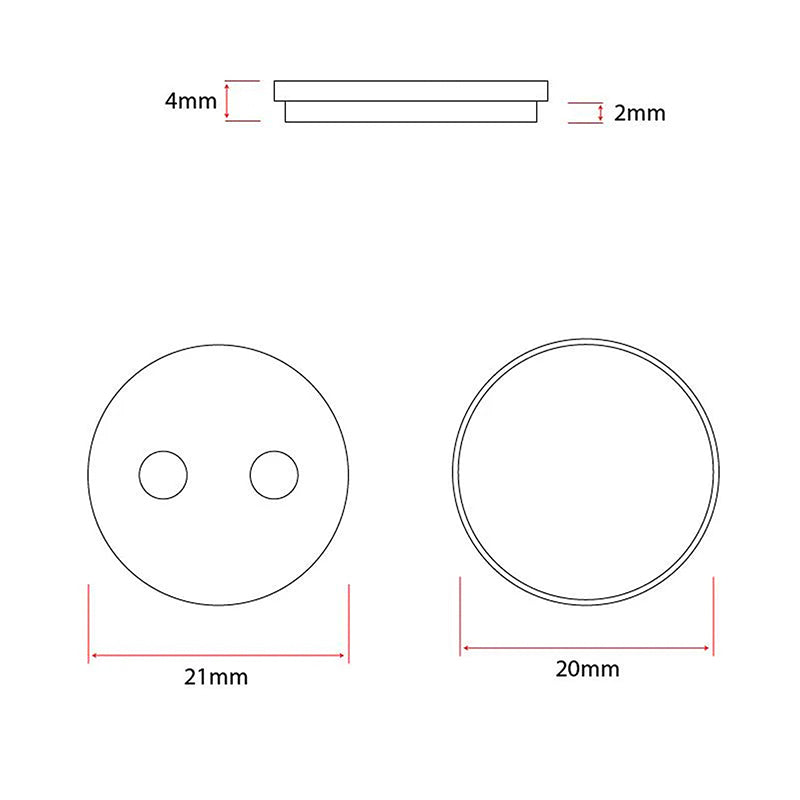 Plaquette de frein CS001-C céramique ronde 20mm pour Xiaomi [Ewheel] - 2 ensembles