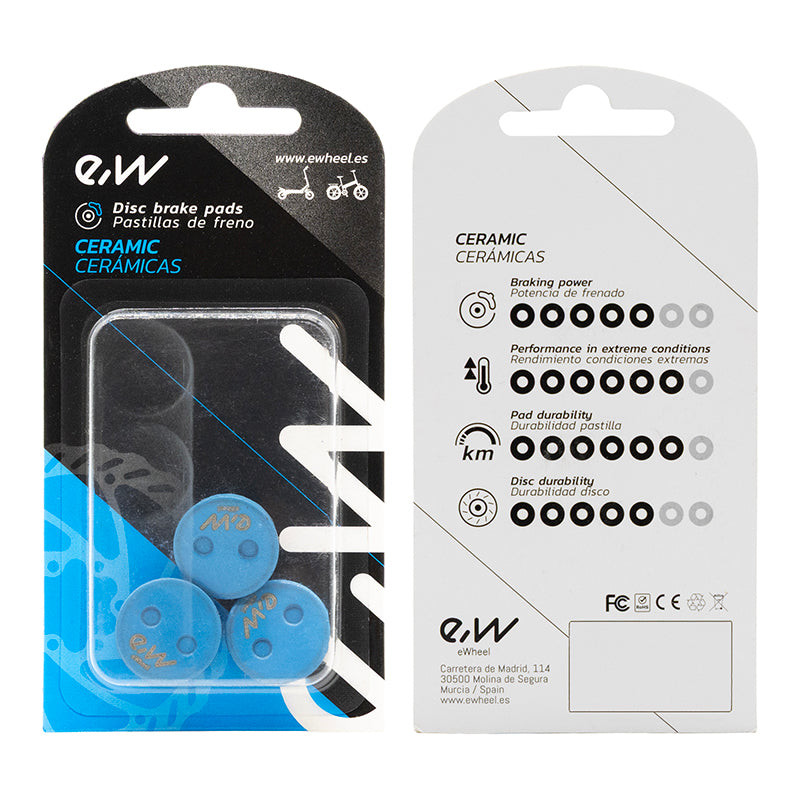 Plaquette de frein CS001-C céramique ronde 20mm pour Xiaomi [Ewheel] - 2 ensembles