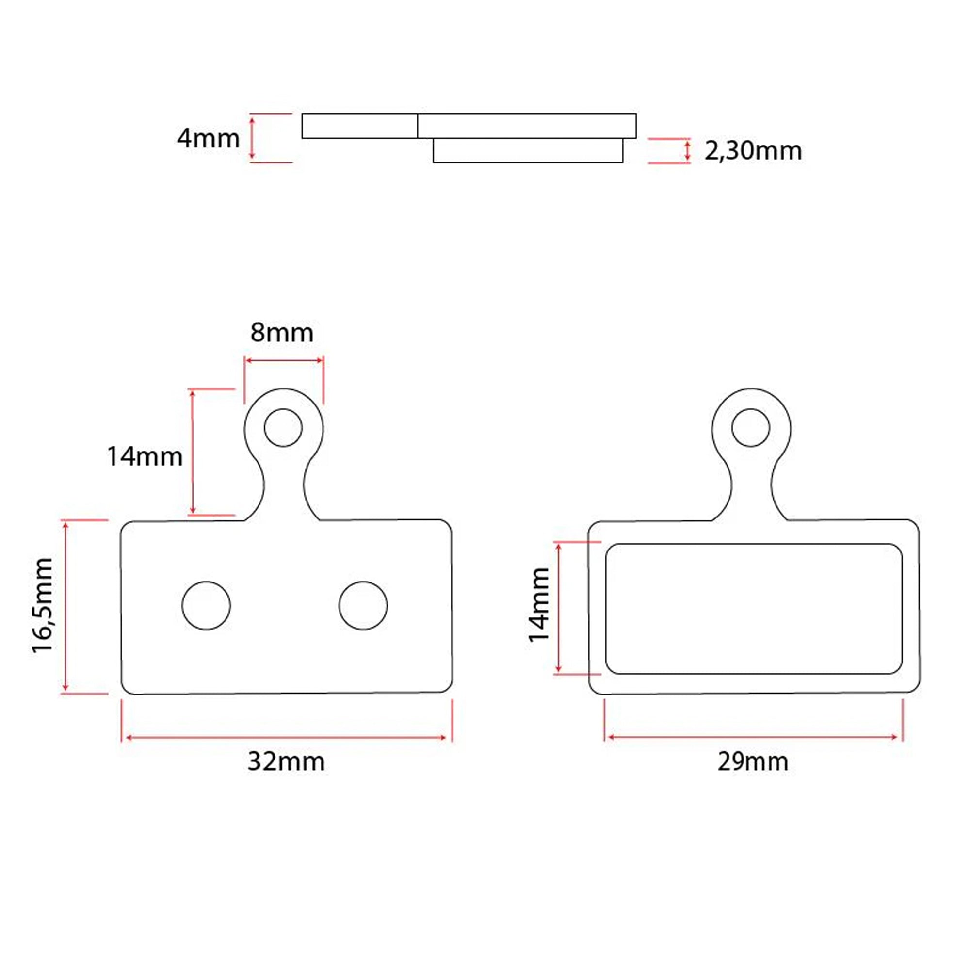 Plaquette de frein RT006-C plaquette ceramique [Ewheel] - 2 jeux