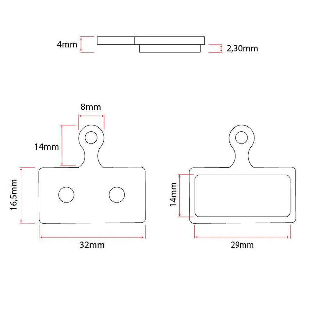 Plaquette de frein RT006-C plaquette ceramique [Ewheel] - 2 jeux