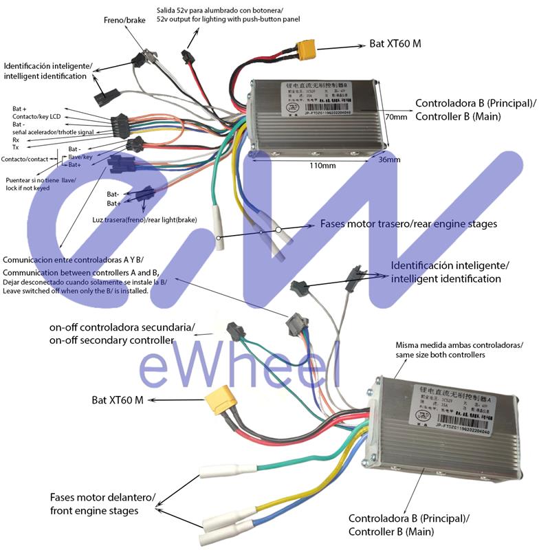Contrôleur 52V 35A 1500W-A LCD JP [J&P]