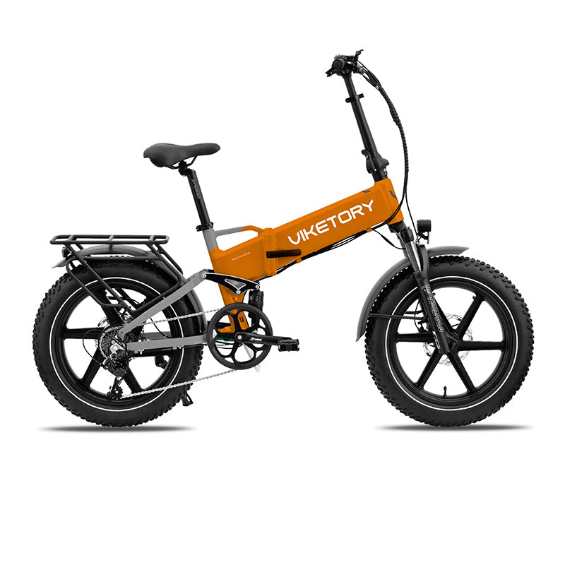 Ebike fatbike pliable - Orange/Gris