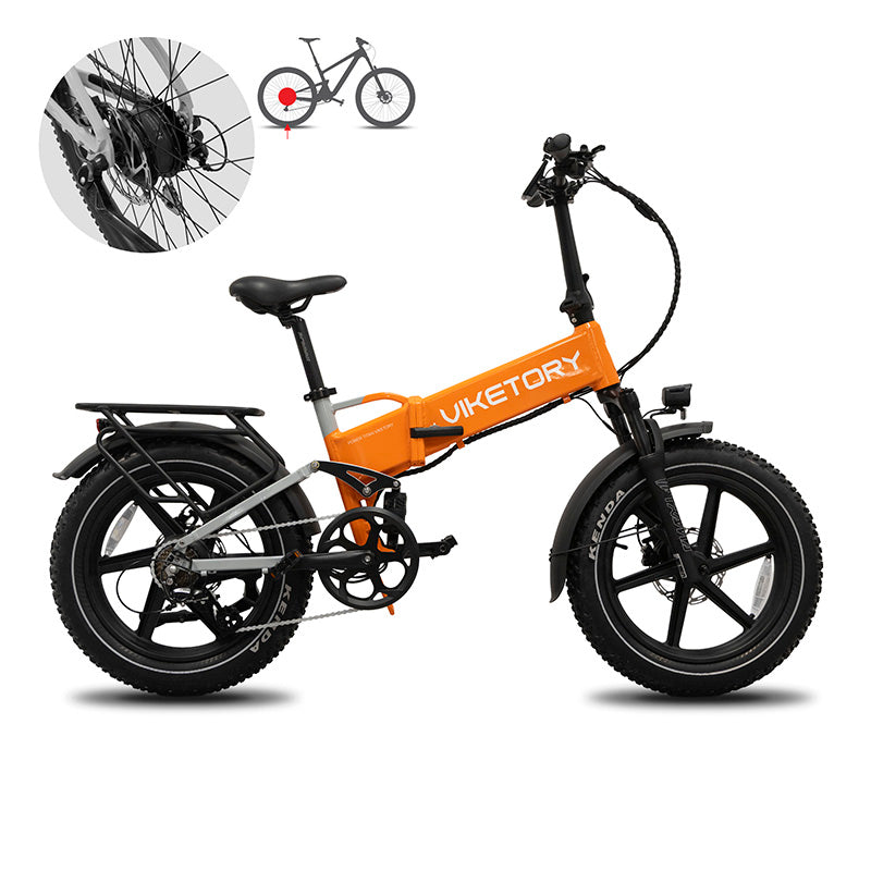 BRAVE vélo électrique FATBIKE Pliable Orange/Gris