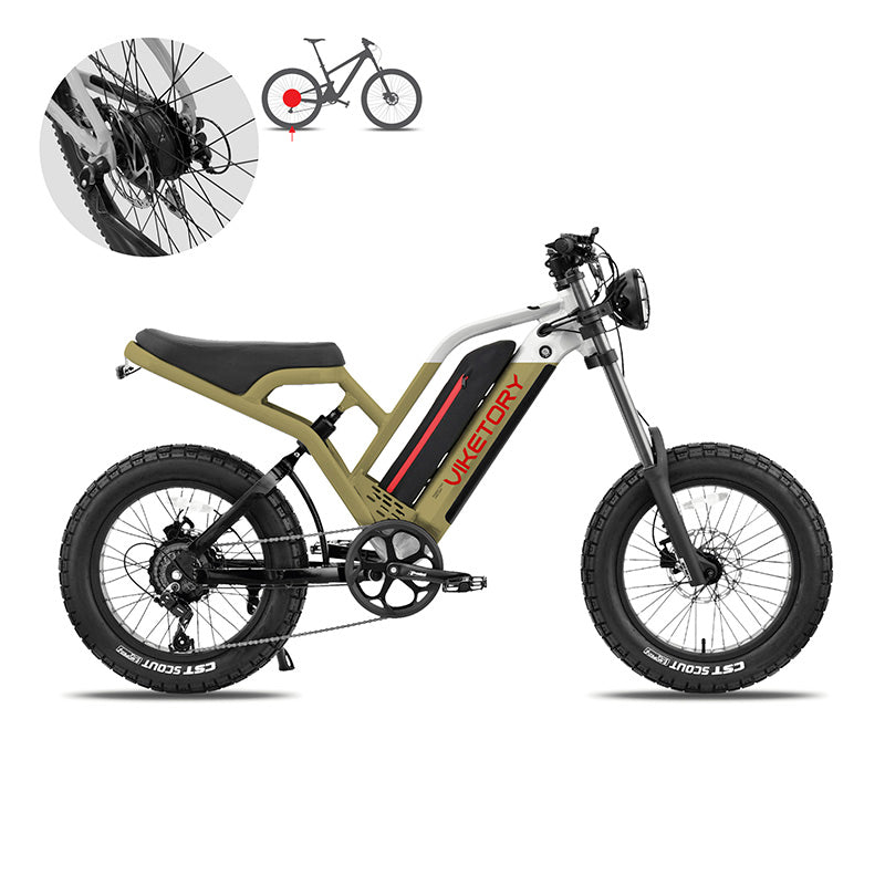 COMMANDO vélo électrique FATBIKE Vert militaire