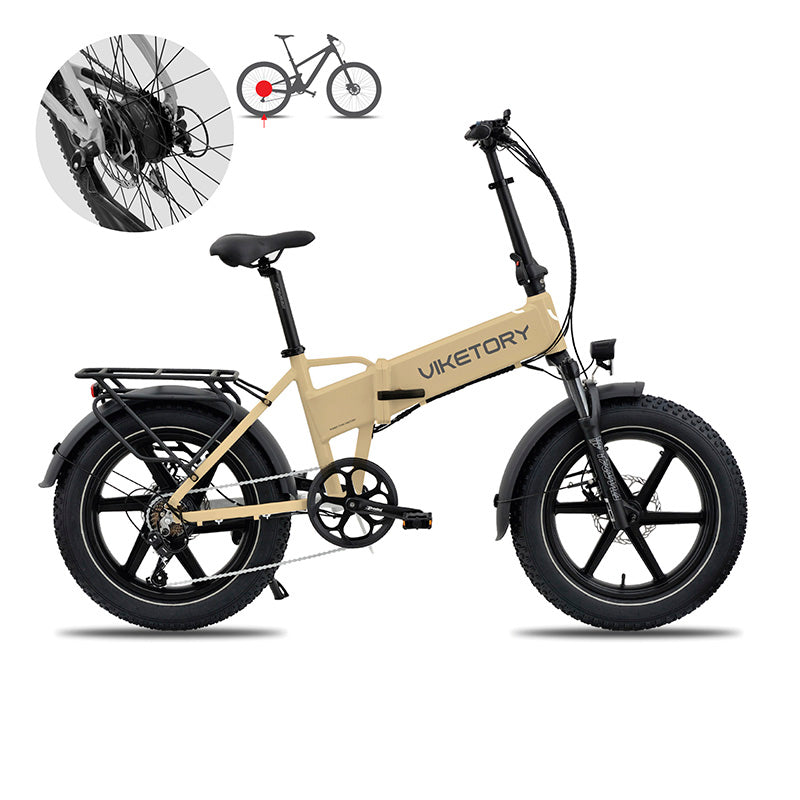Lithor vélo électrique FATBIKE Pliable Crème