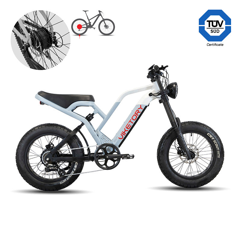 NAVY vélo électrique FATBIKE Bleu marine/Blanc