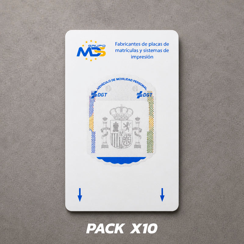 Pack 10 matriculas DGT