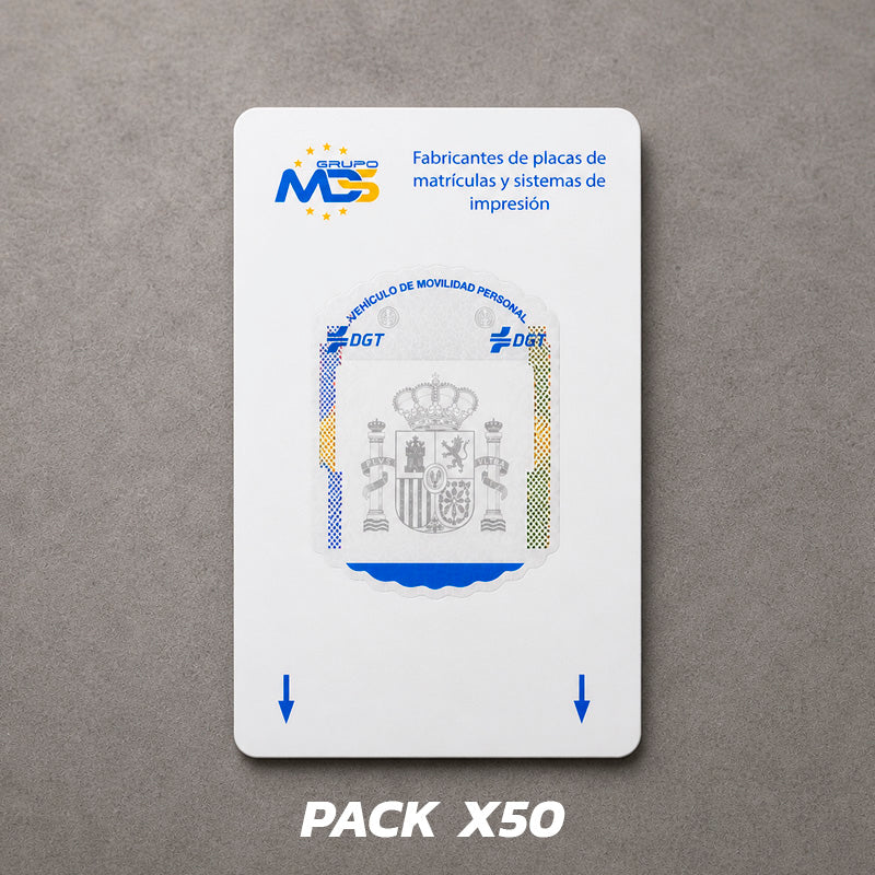 Pack 50 matriculas DGT