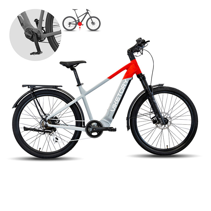 VENTIX +Plus vélo électrique URBAN Gris/Rouge