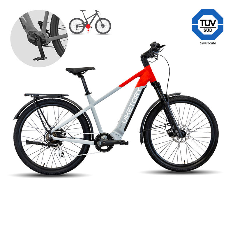 VENTIX +Plus vélo électrique URBAN Gris/Rouge