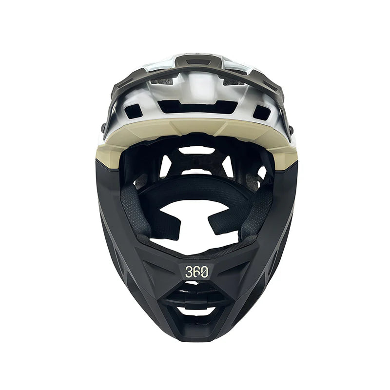 casque sport blanc et vert militaire