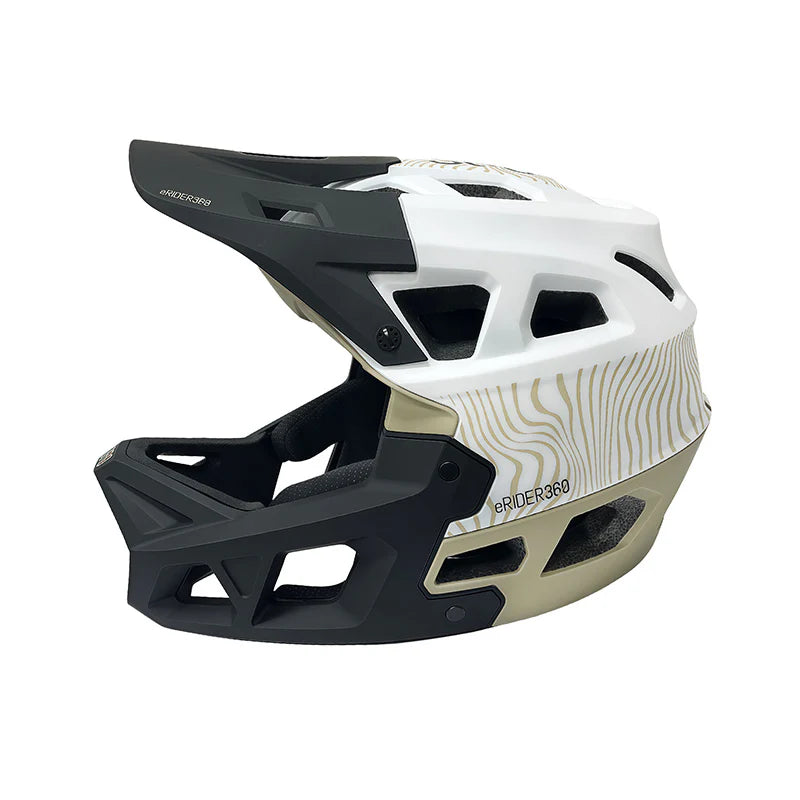 casque sport blanc et vert militaire