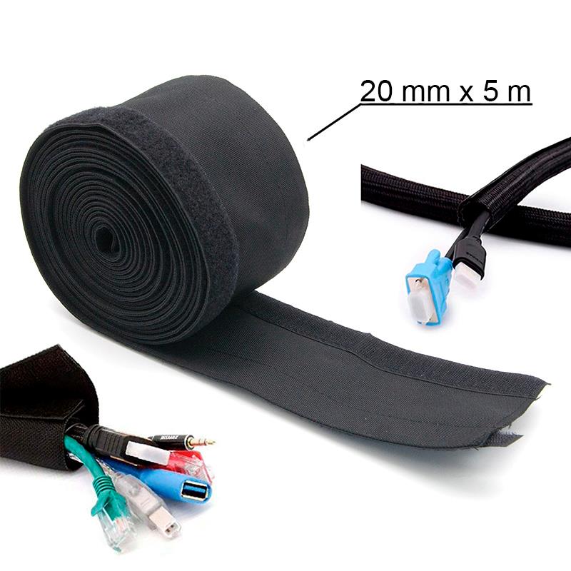gaine protège câbles en tissu 5M 