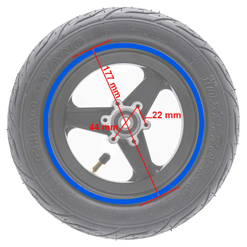 jante 6,5 avec biseau 47mm bleu pour smartgyro speedway et rockway