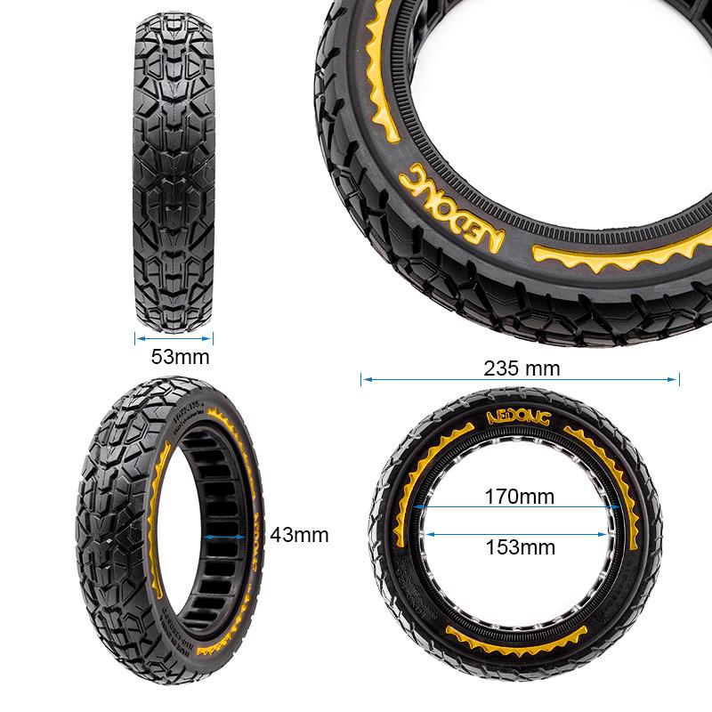 pneu plein ultra-léger offroad jaune